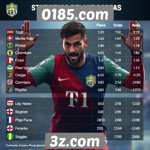 Estatísticas de jogadores no site 0185.com